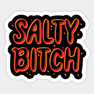 Salty Bitch // Retro Typography Design Sticker